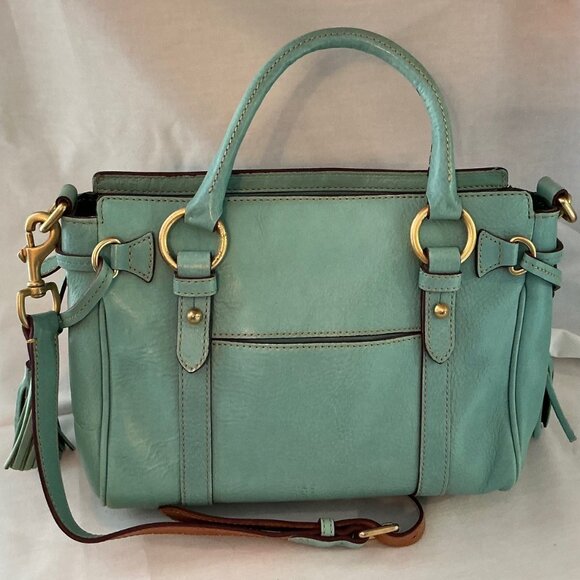 Dooney & Bourke Turquoise Florentine Medium Pocket Satchel - Picture 5 of 6